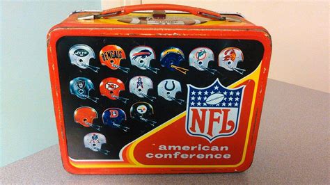 nfl lunch box metal|team lunch sacks.